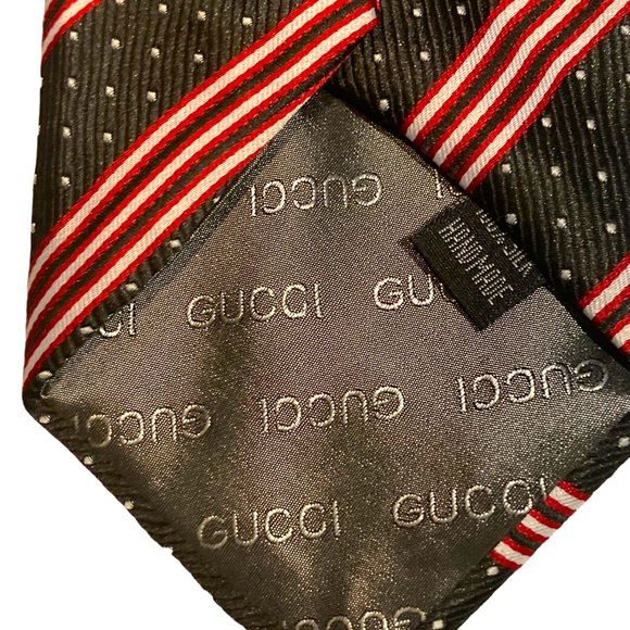 GUCCI luxury designer haute 100% silk classy 4th of July Tie. Made in Italy - Picture 3 of 5